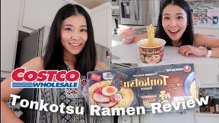Costco Instant Ramen| NongShim Premium Noodle Soup Tonkotsu Ramen Review|Costco Asian Food Review