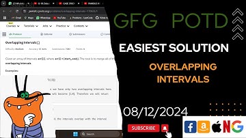 Overlapping Intervals | gfg potd today | POTD | GFG Problem of the Day | C++ |