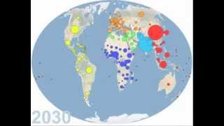 World Population Map 1555 2030