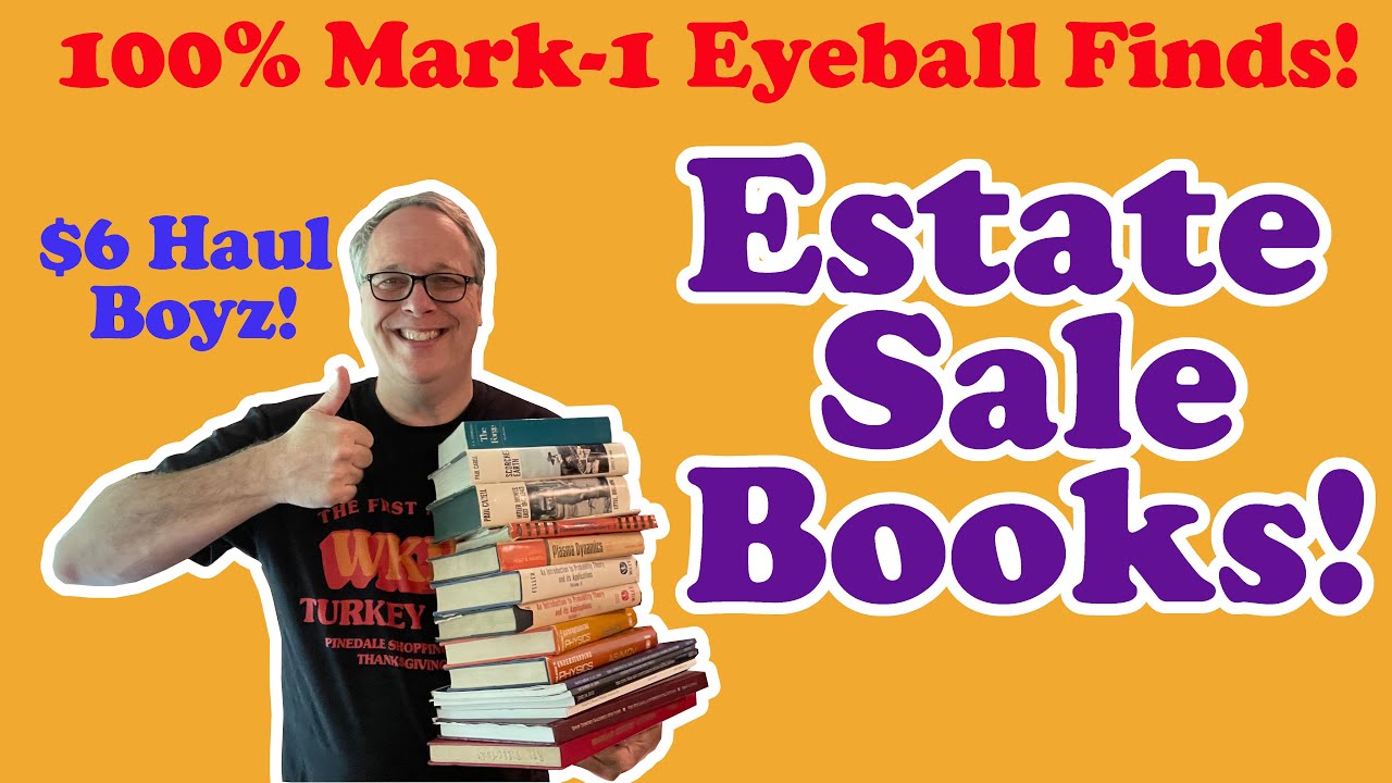 Estate Sale Book Finds for eBay Resell! 15 Books for 6! Eyeball Finds
