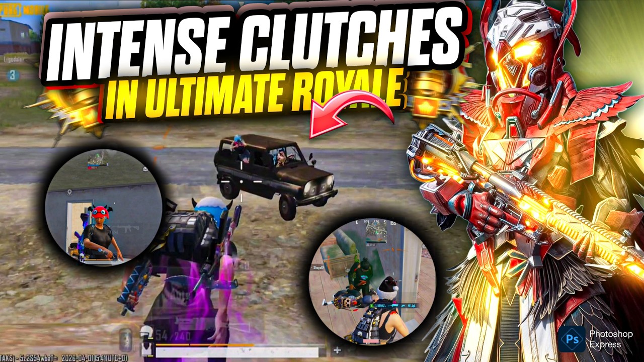 Intense 1V4 Clutches in ultimate royale 🔥 Solo Vs squad ( PUBG MOBILE ...