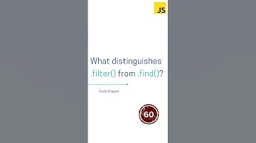 Difference between the filter and find in Javascript? #shorts
