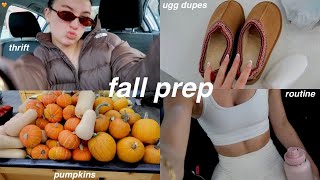 FALL PREP decorating my house + fall thrift haul + ugg dupe unboxing + pumpkin latte recipe