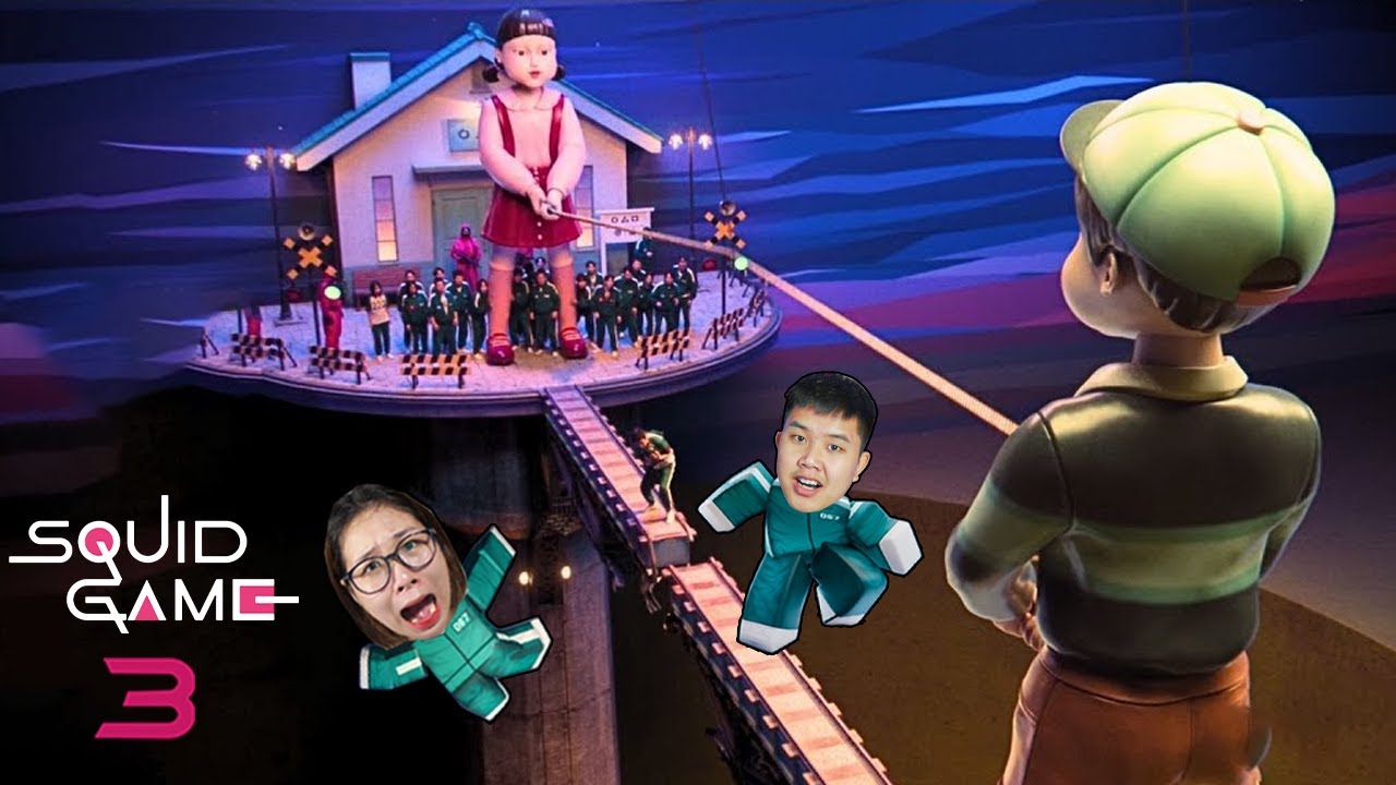Chơi Squid Game 3 nhảy dây, trốn tìm nguy hiểm ! bqThanh và Ốc Có Thắng Trò Chơi Con Mực