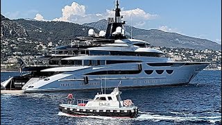 AHPO 115m | LURSSEN | DEPARTING PORT of MONACO, cruising Mediterranean. @Emman’s Vlog FR