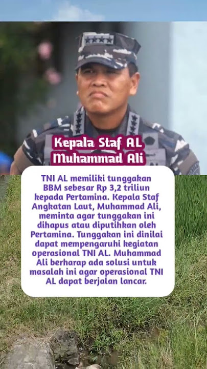 KASAL Laksamana Muhammad Ali Minta Tunggakan BBM 3.2 Triliun Minta Dihapus Atau Diputihkan #reels