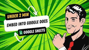 Google Sheets Tutorial - Embed a Spreadsheet From Google Sheets Into Google Docs