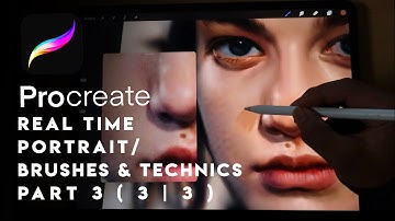 Real Time Portrait Drawing Part 3 (3\3) Procreate IpadPro | New Brushes