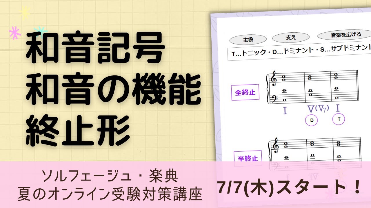 和音記号とTDS＆終止形【受験のための楽典基礎】