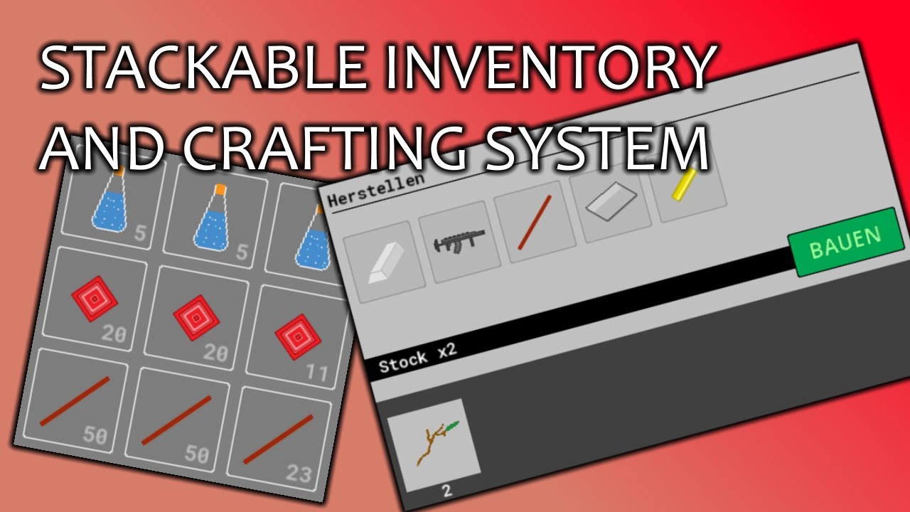 Stackable Inventory and Crafting System Testing [GameMaker Studio 2 ...