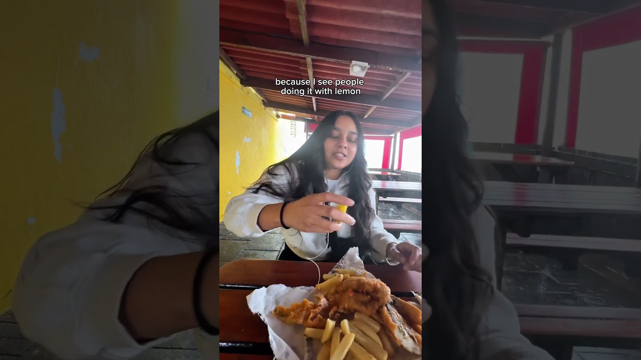 Fish and chips for lunch😍 (Restaurant: Fish on the Rocks, Hout Bay, Cape Town, South Africa 🇿🇦)