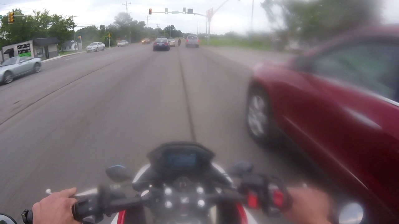 Biker smashes car window (full video) - YouTube