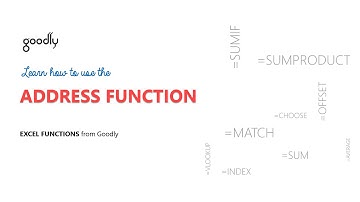 ADDRESS Function in Excel