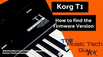 Korg T1 - How to find the Firmware Version