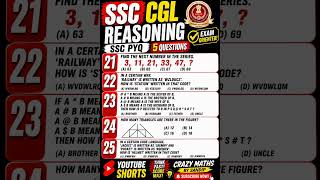 SSC CGL Reasoning 🔥 Questions Challenge | Crack It Fast! #ssccgl #reasoning #shorts