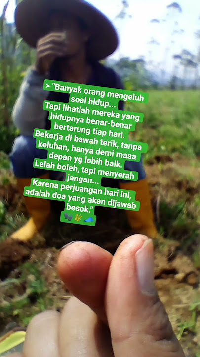 pejuang keluarga. lelah boleh menyerah jangan. #petani  #sahabatgunung #motivasihidup #banjarnegara