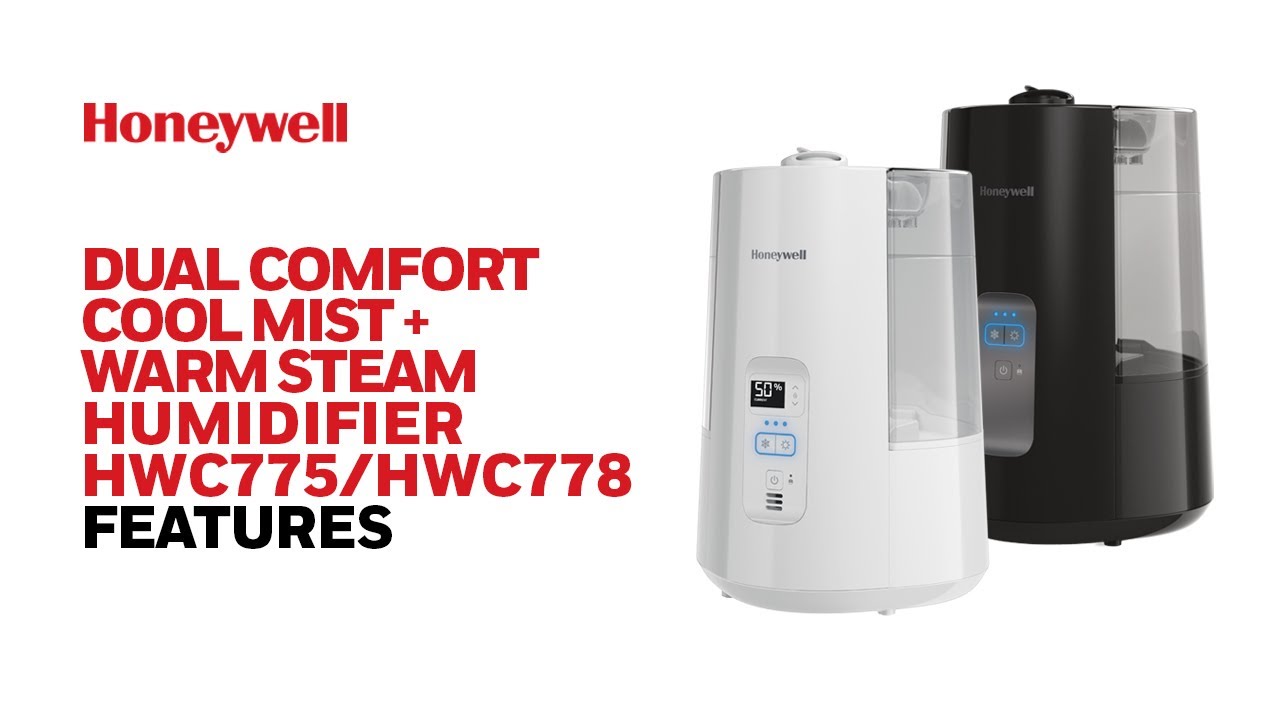 Honeywell Dual Comfort Cool + Warm Mist Humidifier HWC778 Product Features YouTube