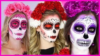 3 IDEAS DE MAQUILLAJES DE CATRINAS PARA HALLOWEEN Y DÍA DE MUERTOS | NatyGloss