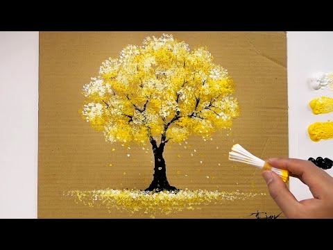 Video: How To Draw Flowers With A Piece Of Cardboard