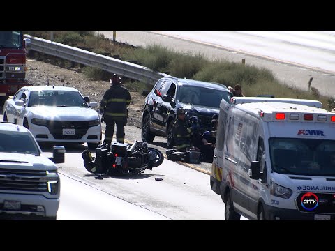 Motorcyclist Injured in Highway 99 Crash