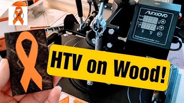 Heat Transfer Vinyl on Wood With Heat Press Machine (Suncoo)