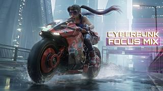 Cyberpunk City Ride | 1 Hour Synthwave Mix | Music for Coding, Work, Focus