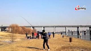 20150110-korea long pendulum casting / Banpo - 한강반포캐스팅영상 no.1-랄라님 / test rod - spinning reel