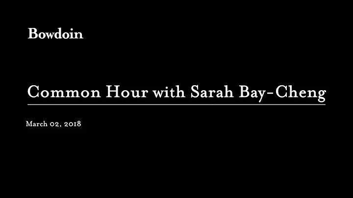 Karofsky Lecture with Sarah Bay-Cheng: Contemporar...
