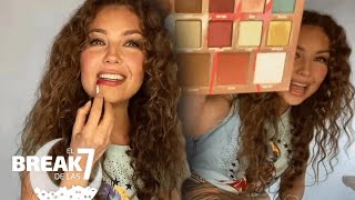 Sin pensarlo dos veces, Thalia se maquilló en vivo | El Break de las 7