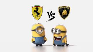 Ferrari vs lamborghini minions style ...