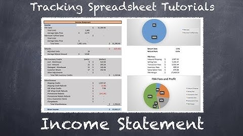 Tracking Spreadsheet 2.0 Tutorial - Income Statement