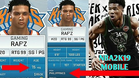 NBA2K19 v46 MOBILE ANDROID CHANGE MYCAREER AGE AND COLLEGE FROM USING GAMEGUARDIAN