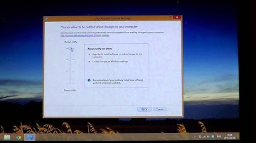 Windows 8 - User access control settings