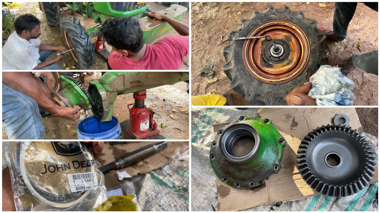 Johne Deere 5050D Front wheel 4x4 oil seal change