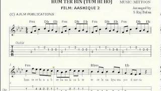 Video thumbnail of "Hum Tere Bin Tum Hi Ho  Keyboard Guitar piano notations sheet music"