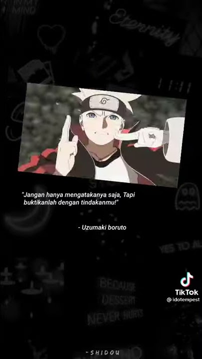 Story wa keren 30 detik | kata kata bijak Anime Uzumaki boruto 👍
