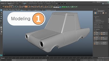 Cartoon car modeling (Maya 2018) part 1.