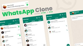 Whatsapp UI Clone in Html and CSS | Chat App Design screenshot 4