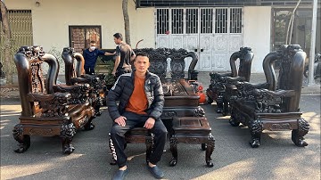 Bộ minh quốc voi tay cột 16-10 món gỗ mun siêu đẹp đã chính thức có chủ mới 0936183866-0968626280