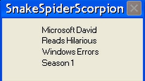 Microsoft David reads Hilarious Windows Errors (S1/E3)