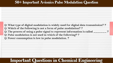 MCQ Questions Avionics Pulse Modulation with Answers