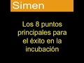 incubacion puntos principales