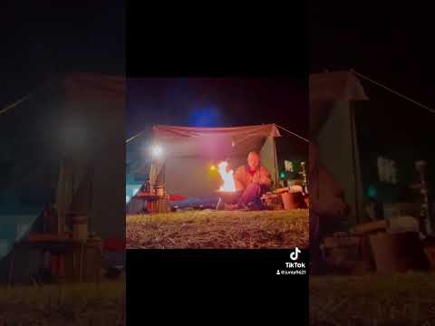 シーシャと焚火でまったりソロキャンプ⛺️ #camp #キャンプ