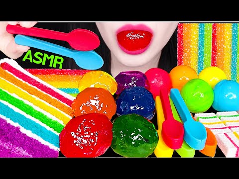 Rainbow Dessert Food Mukbang 무지개 디저트 음식 먹방 EATING SOUNDS