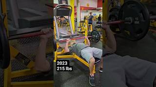 New bench press PR 215 lbs #benchpress #workout