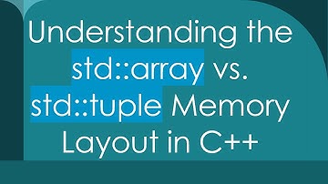 Understanding the std::array vs. std::tuple Memory Layout in C++