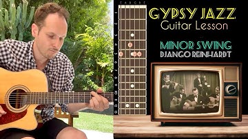 Minor Swing by Django Reinhardt - Gypsy Jazz Guitar Lesson (with slow playback)