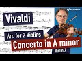 Vivaldi Concerto in A minor VIOLIN DUO Arrangement, 1. Movement, Op. 3 No. 6 | Violin Sheet Music