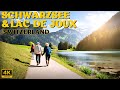 Spring in switzerland  walking tour 4k schwarzsee  lac de joux