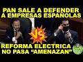 Panistas Salen a Defender! "A EMPRESAS ESPAÑOLAS" SE ATREVIERON A DECIR ¡REFORMA ELECTRICA NO PASA!